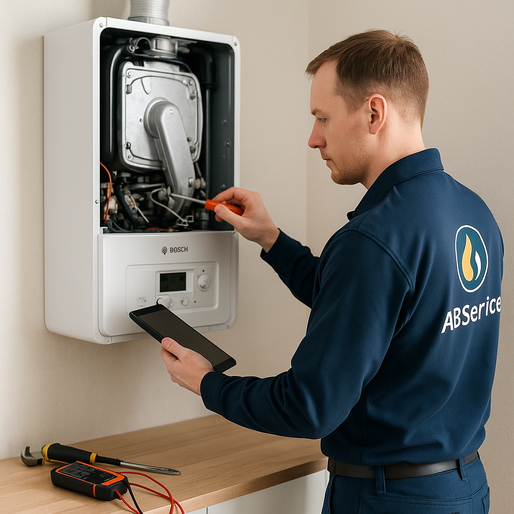 Warmtespecialist voert sanitair herstelling uit in badkamer te Wilrijk